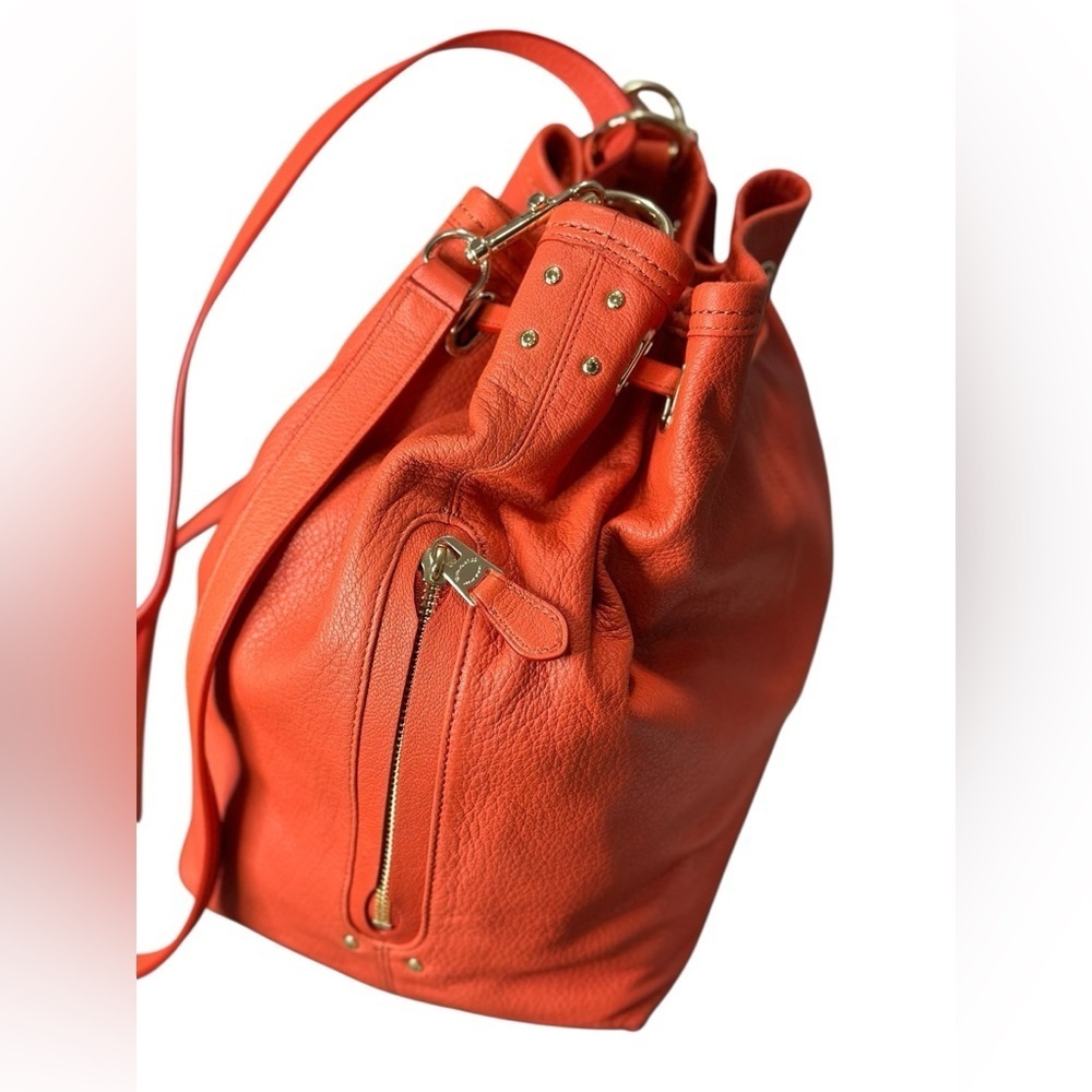 Coach  Leather TurnLock Tie Bucket Bag - Picture 7 of 17